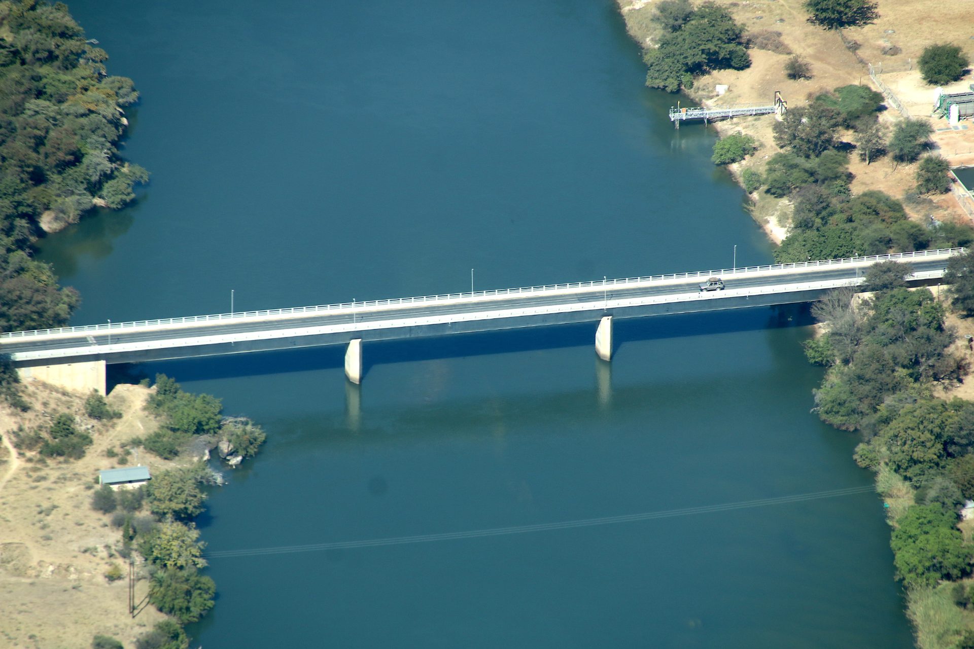 The Bagani Bridge crossing the Kavango River at Divundu, Namibia