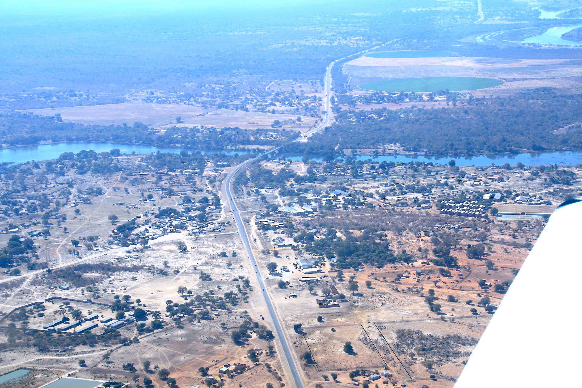 A view of Divundu, a small settlement on the Kavango River in northern Namibia