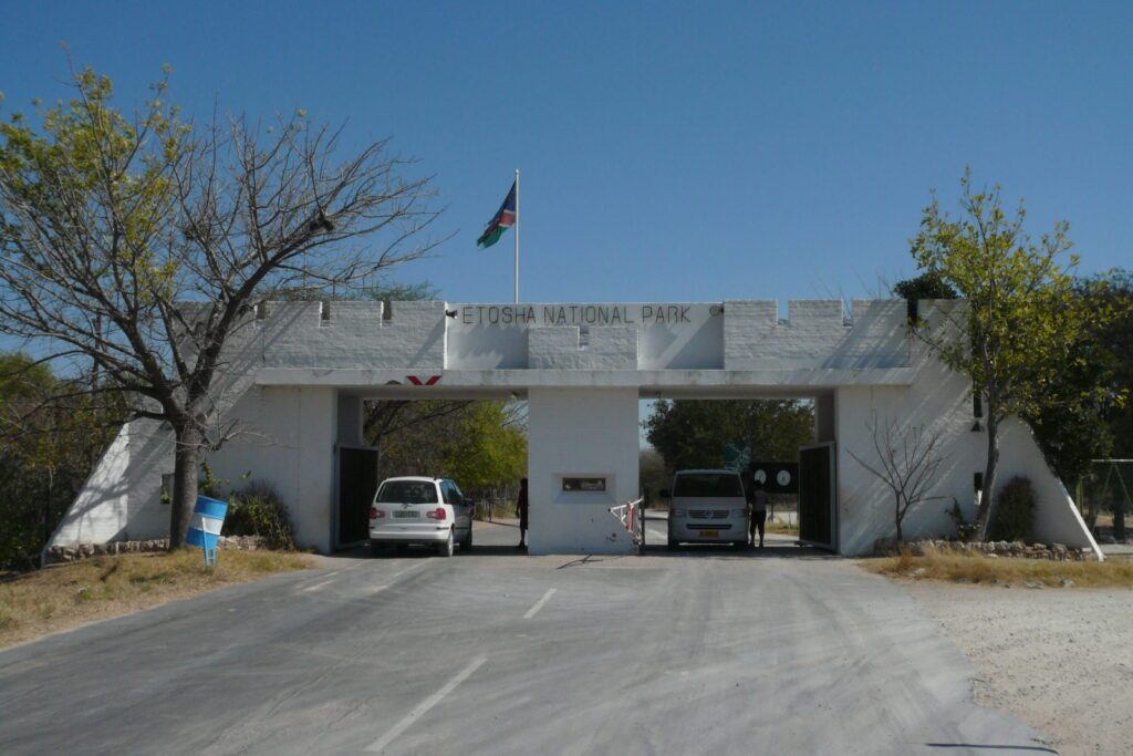 Etosha National Park entrance gate, Namibia