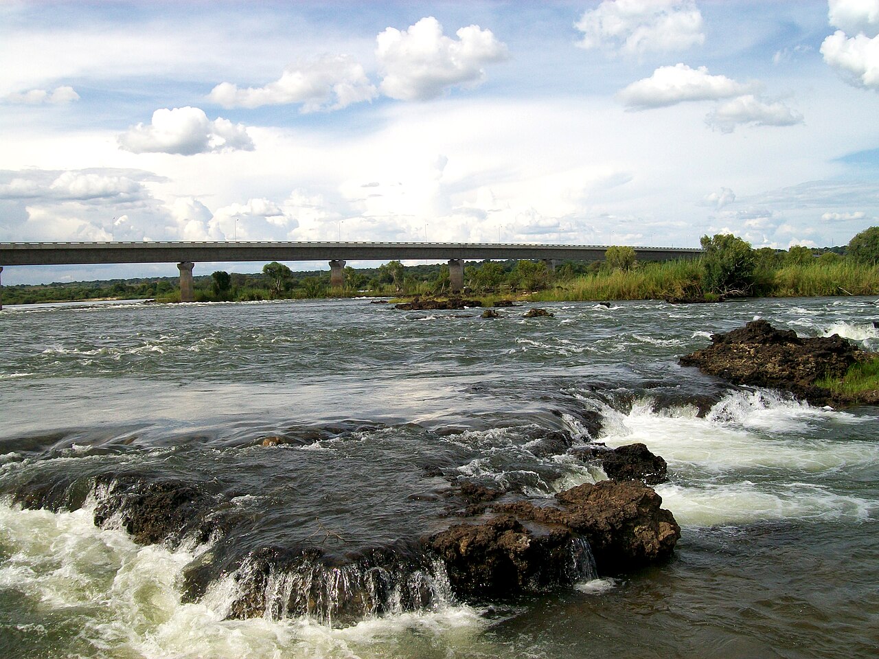 Katima Mulilo Bridge crossing the Zambezi River, north-eastern Namibia
