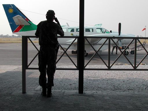 An Air Namibia aircraft at Ondangwa Airport, northern Namibia