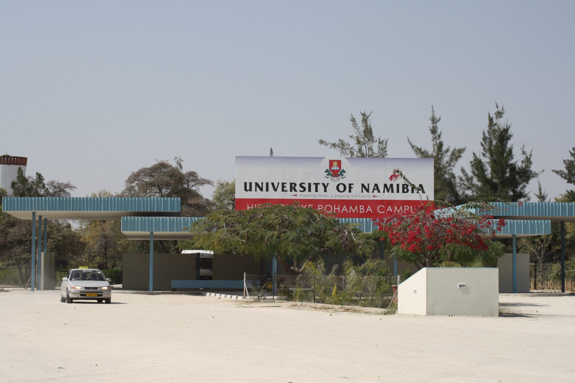 Entrance to the University of Namibia campus in Ongwediva, Namibia