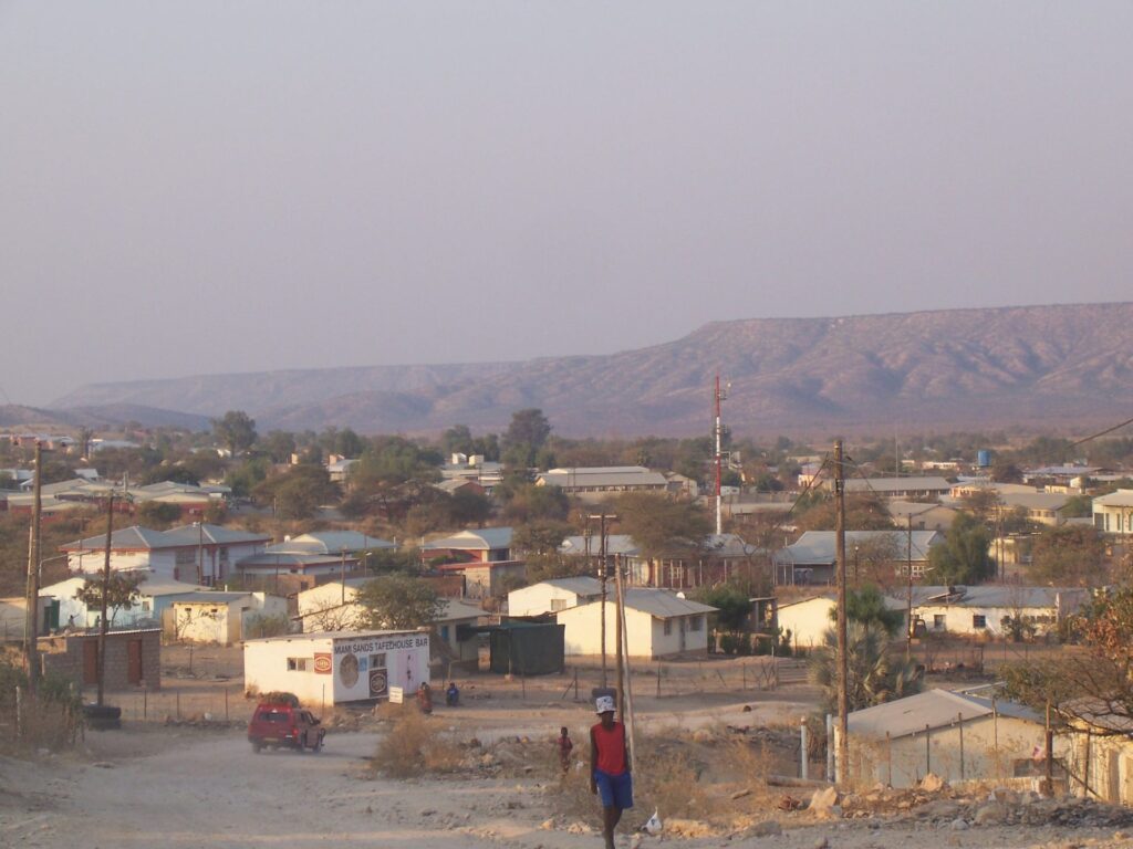 View of Opuwo town in the Kunene Region of north-western Namibia