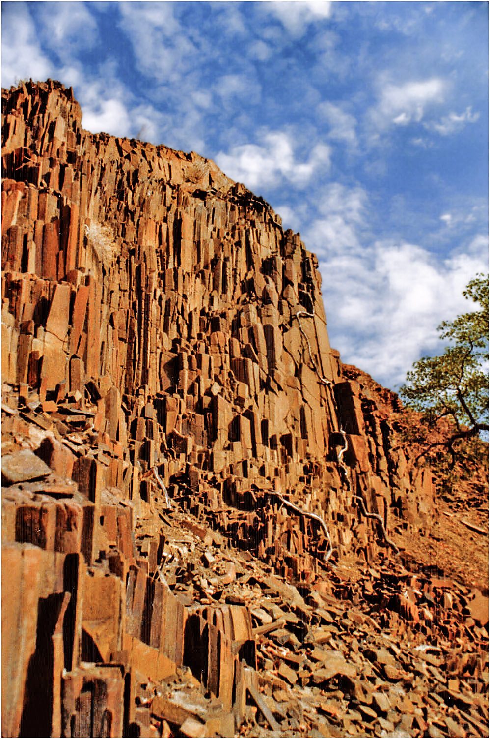 The Organ Pipes basalt column formation near Khorixas, Damaraland, Namibia
