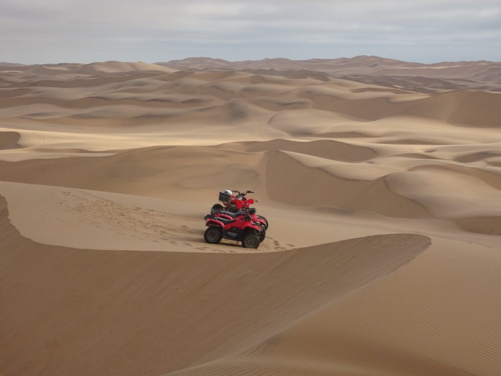 Quad biking in the dunes near Swakopmund, Namibia