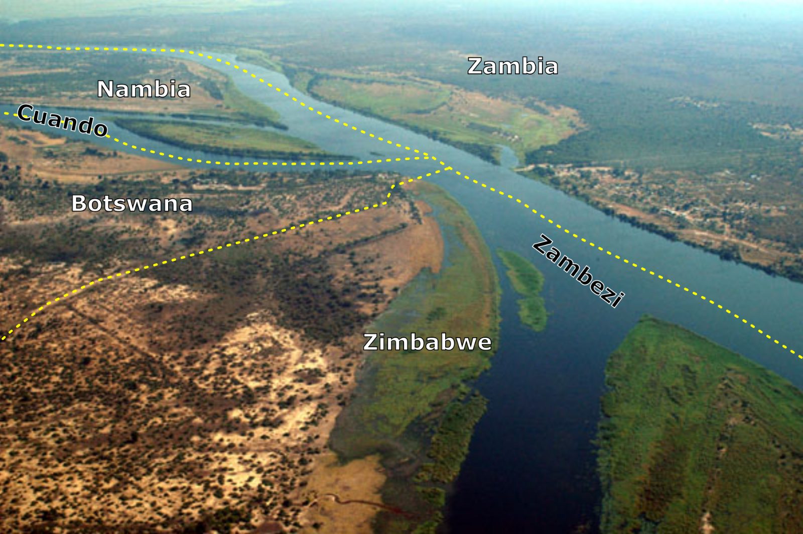 Zambezi River near Zambezi Mubala Lodge, Katima Mulilo, Namibia