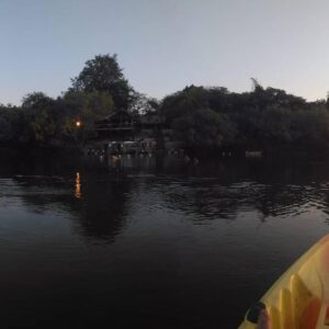 Caprivi Houseboat Safari Lodge: river mooring and dock