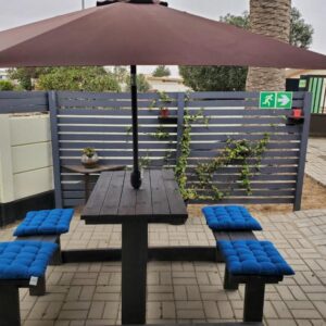 Casa de Marcos Swakopmund: shaded outdoor seating area