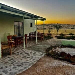 Green Elephant Cottages Uis: cottage and patio