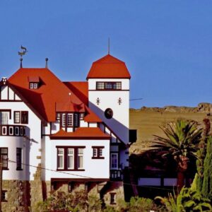 OceanLife Guesthouse and Restaurant Luderitz: white house with red roof