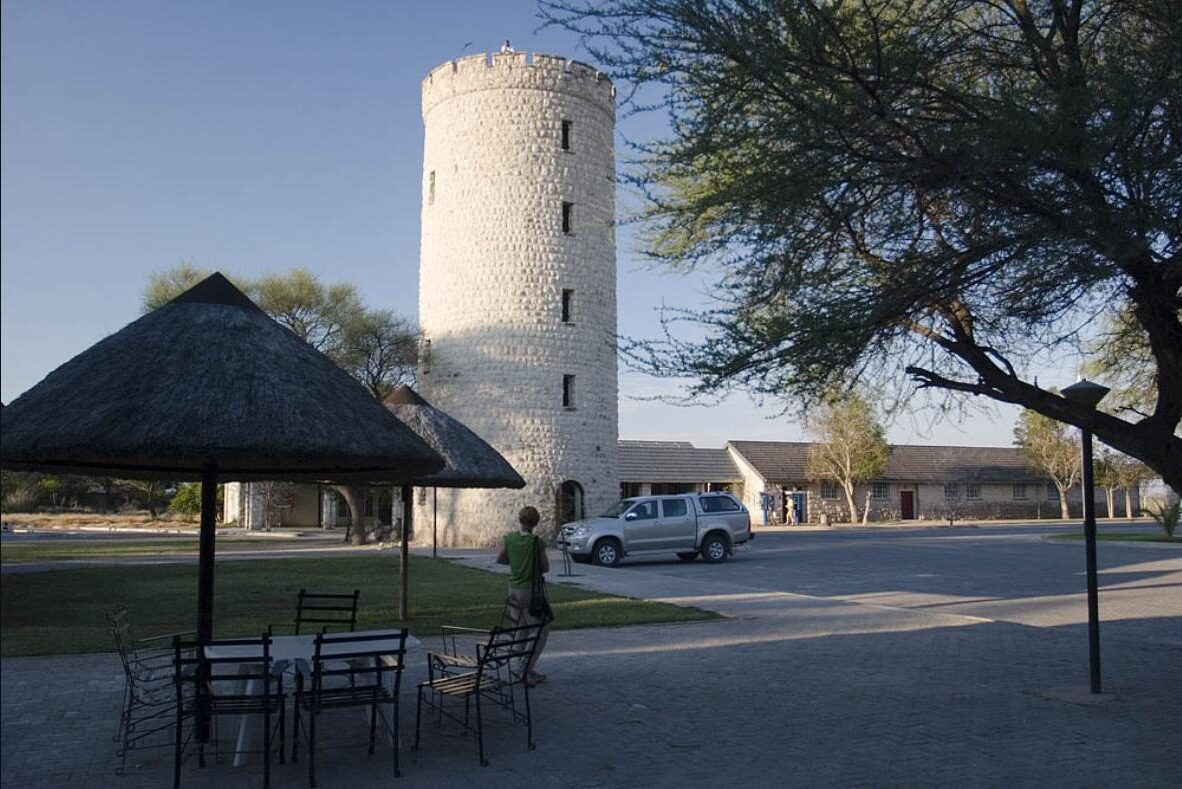 Okaukuejo lookout tower in Etosha National Park