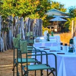 Omulunga Bush Camp: outdoor seating in the camp grounds