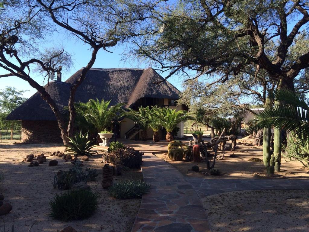Roidina Safari Lodge: thatched lodge building among the trees