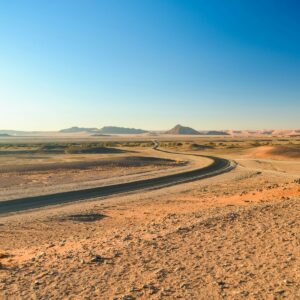 Sossusvlei to Swakopmund route across a remote desert road