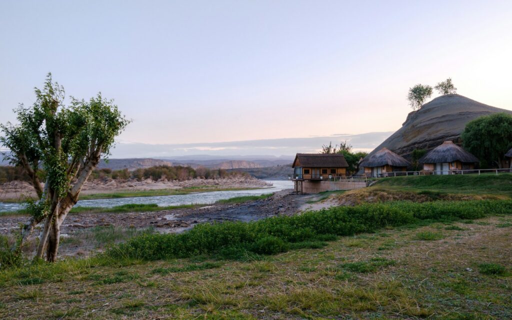 Noordoewer border crossing region beside the Orange River